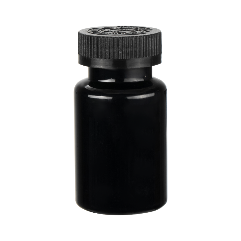 PET-fles van 120 ml met ronde hals en hoge hals