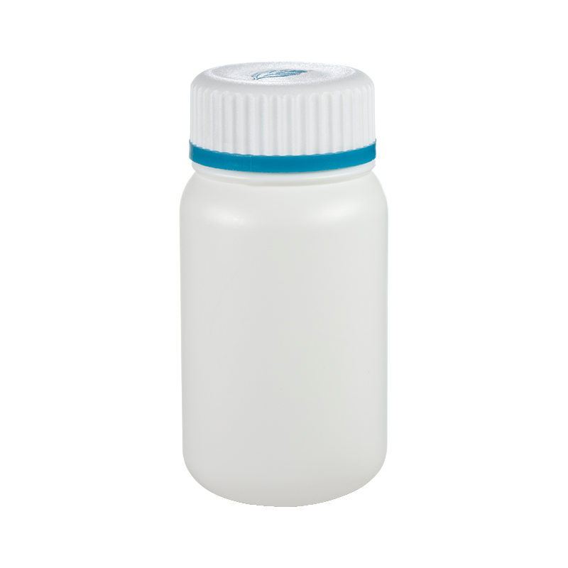 HDPE ronde fles van 200 ml met blad